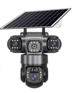 Triple Lens Solar-Powered Camera
